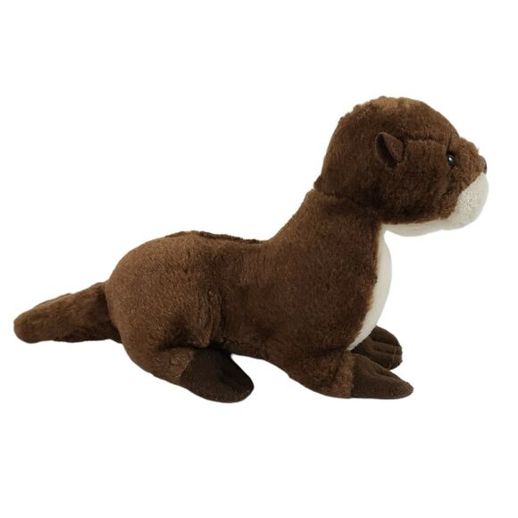 Aurora Destination Nation River Otter Plush Brown Long Tail Stuffed Animal Toy - Picture 1 of 9